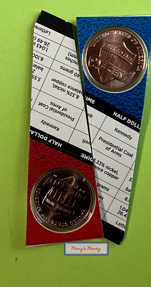 2024 US mint issued P&D UNCIRCULATED Pennies mint plastic brilliant uncirculated