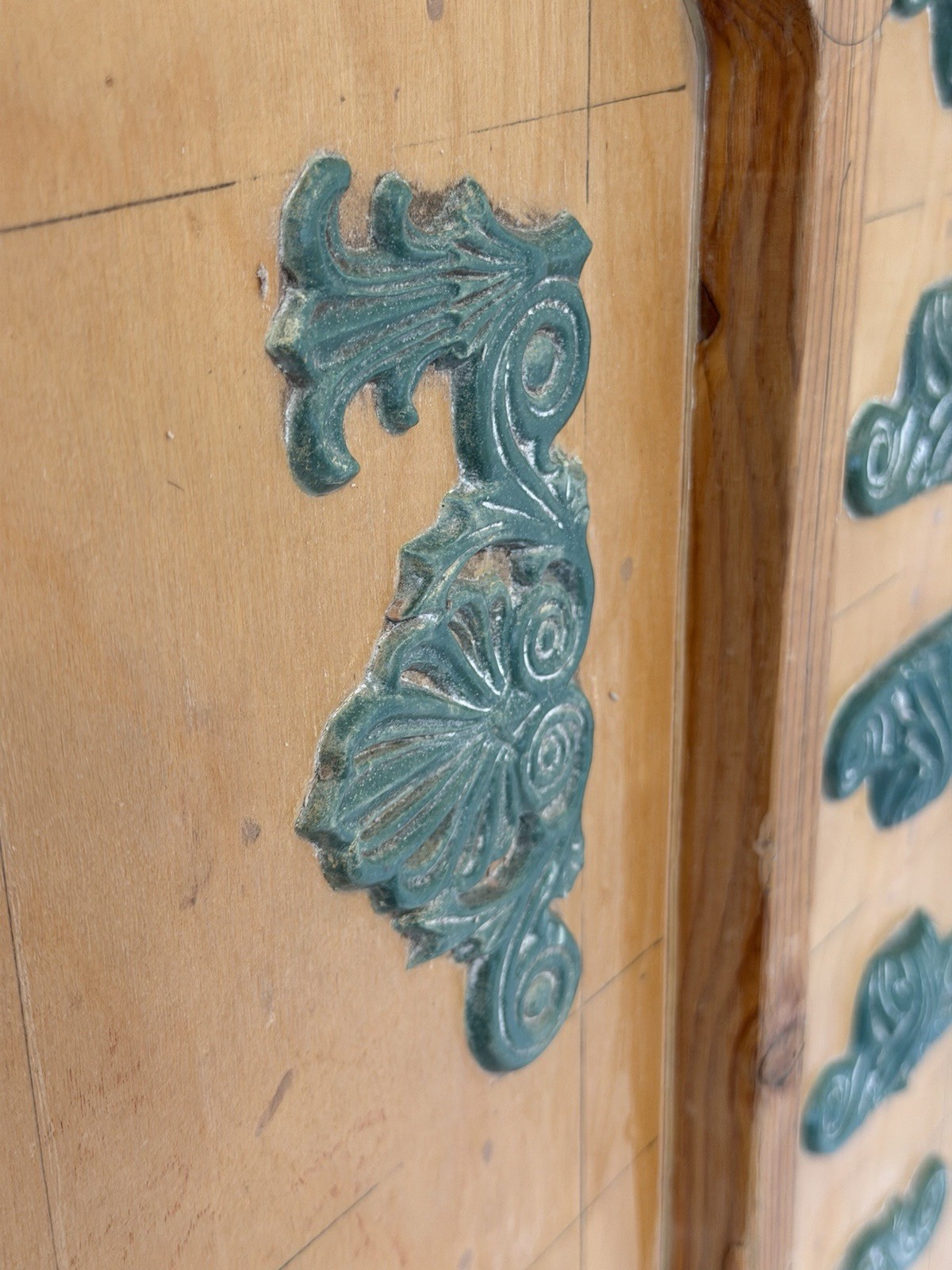 Mid Century Industrial Wood Foundry Mold Abstract Wall Art 1960 Patterns