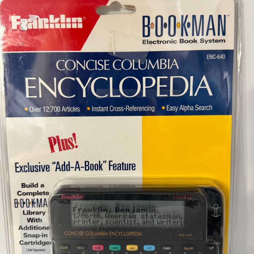Franklin Bookman ENC 640 Electronic Pocket Encyclopedia