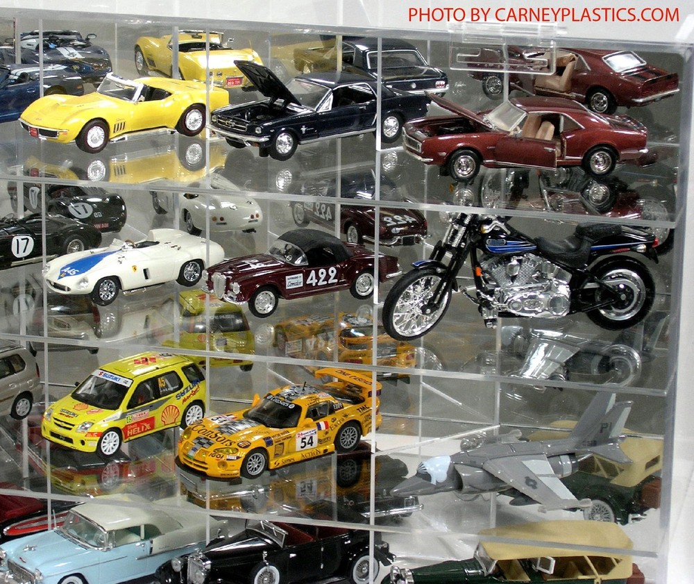 1:43 Scale Diecast model Display Case 24 Car Side Angle