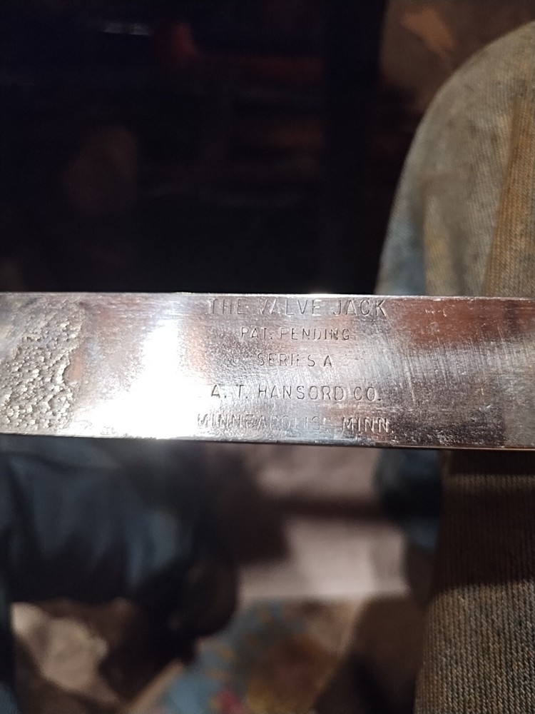 Vintage A T Hansord Co Valve Jack Puller Mechanic Tool