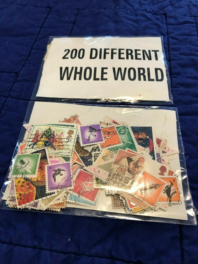 200 Different Assorted World Wide Collectors Stamps