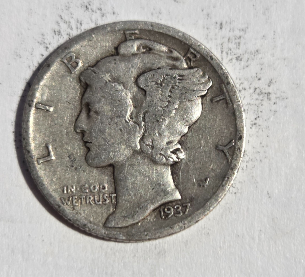 1937 S Mercury Dime