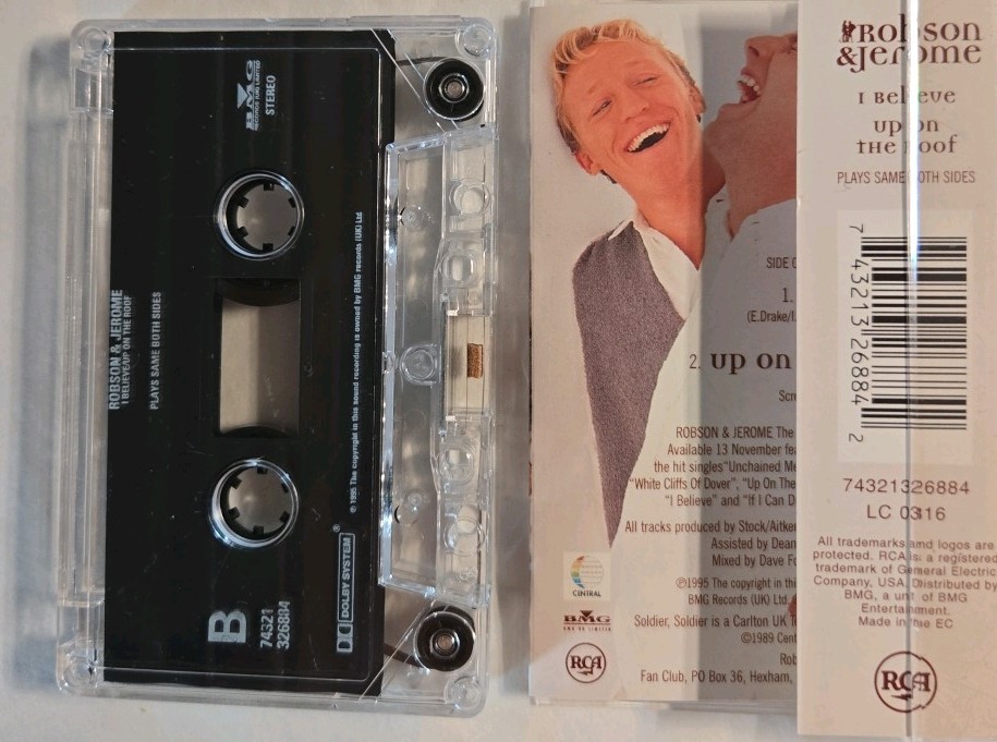Robson & Jerome Cassette Tape Single Great Condition