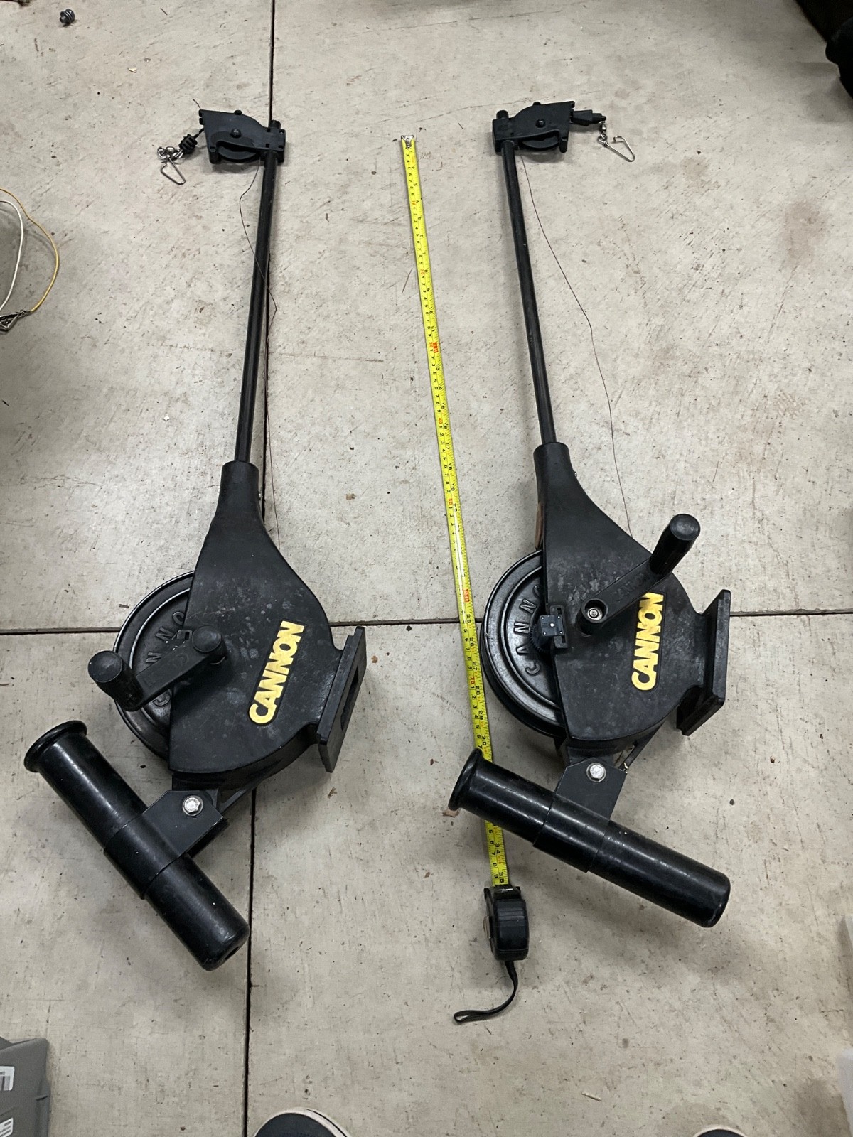 Cannon Easi Troll Manual Downriggers (2) - with rod holders, nice shape