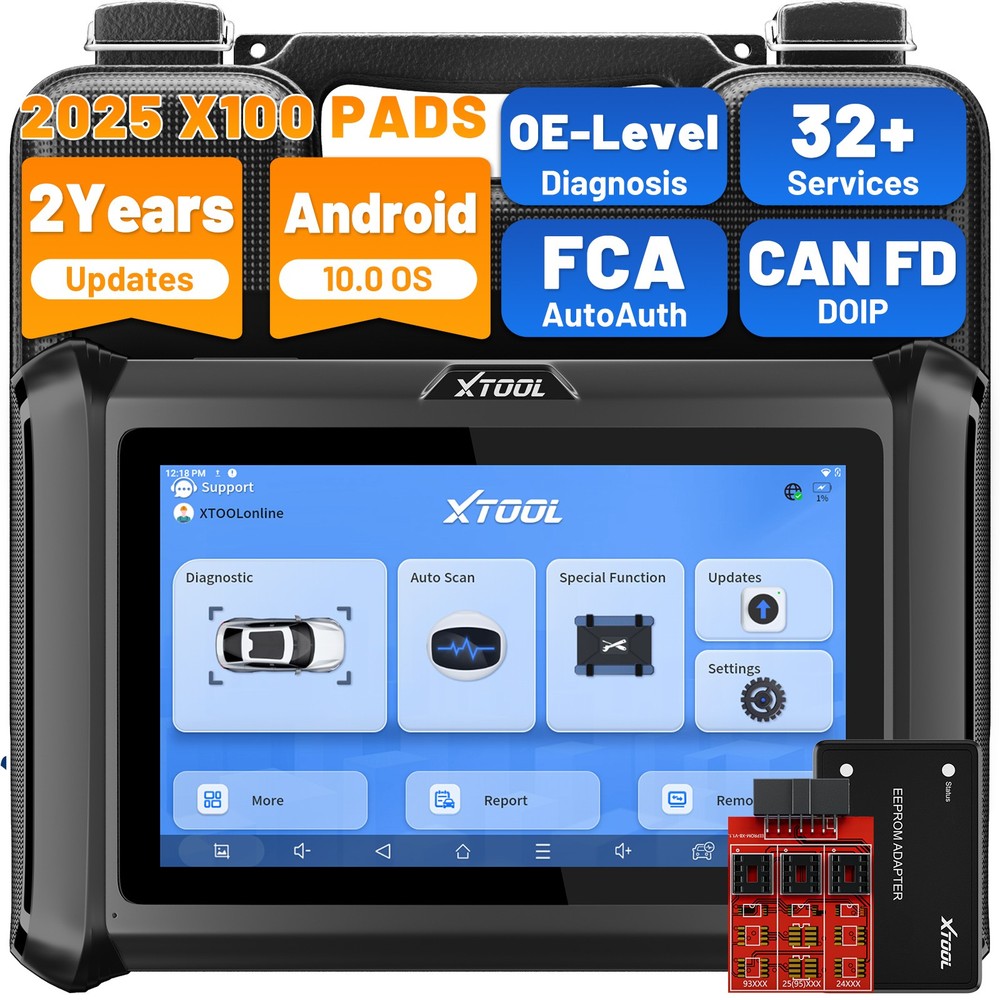 XTOOL X100 PADS V2.0 OBD2 Auto Diagnostic Scanner Car Key Programmer IMMO Tool