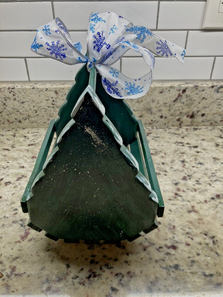 Evergreen Winter Tree Basket-Hand Crafted Pine