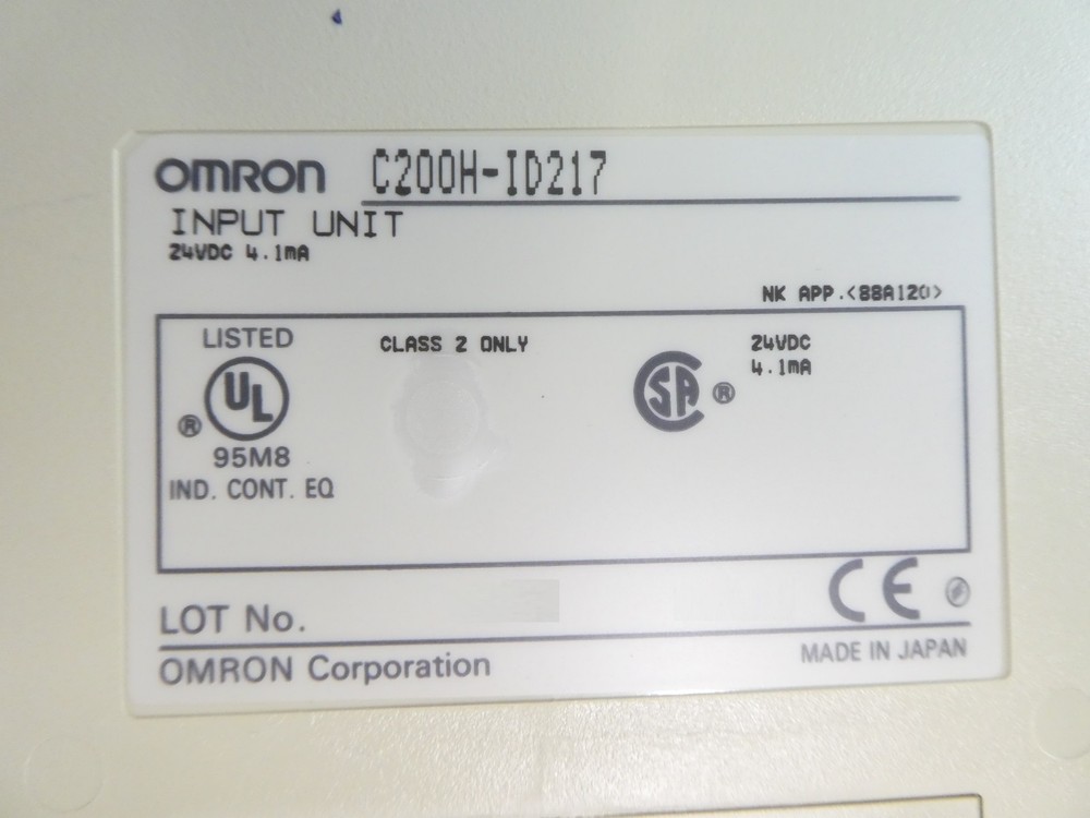 Omron Sysmac C200HS Programmable Logic Controller PLC Working Surplus