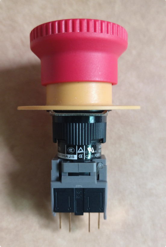 1PC New Fuji Emergency stop button switch AH165-2VR #LL