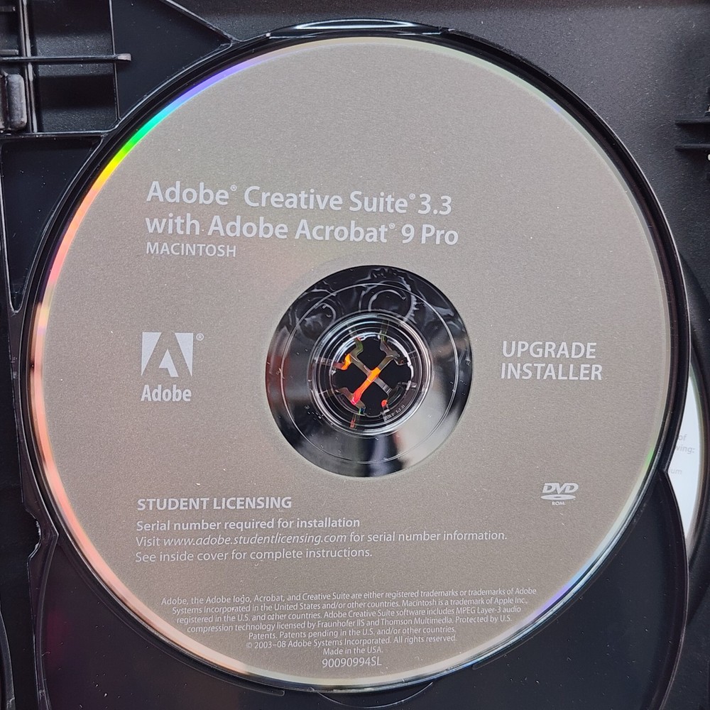 Adobe Creative Suite 3 Design Premium Macintosh 5 DISC Student Licensing Require