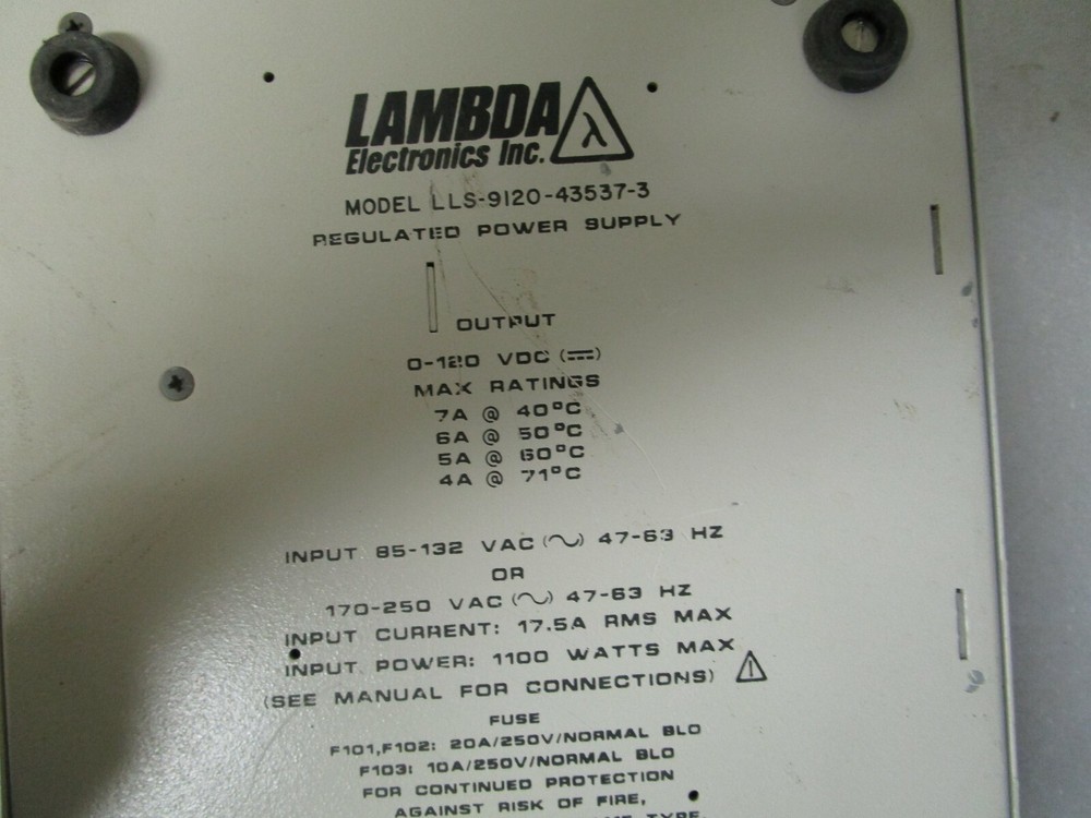 Lambda LLS9120 1100 Watt Power Supply LLS-9120-43537-3