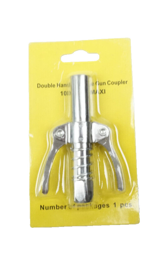 Double Handle Grease Gun Coupler 10000 PSI MAXI
