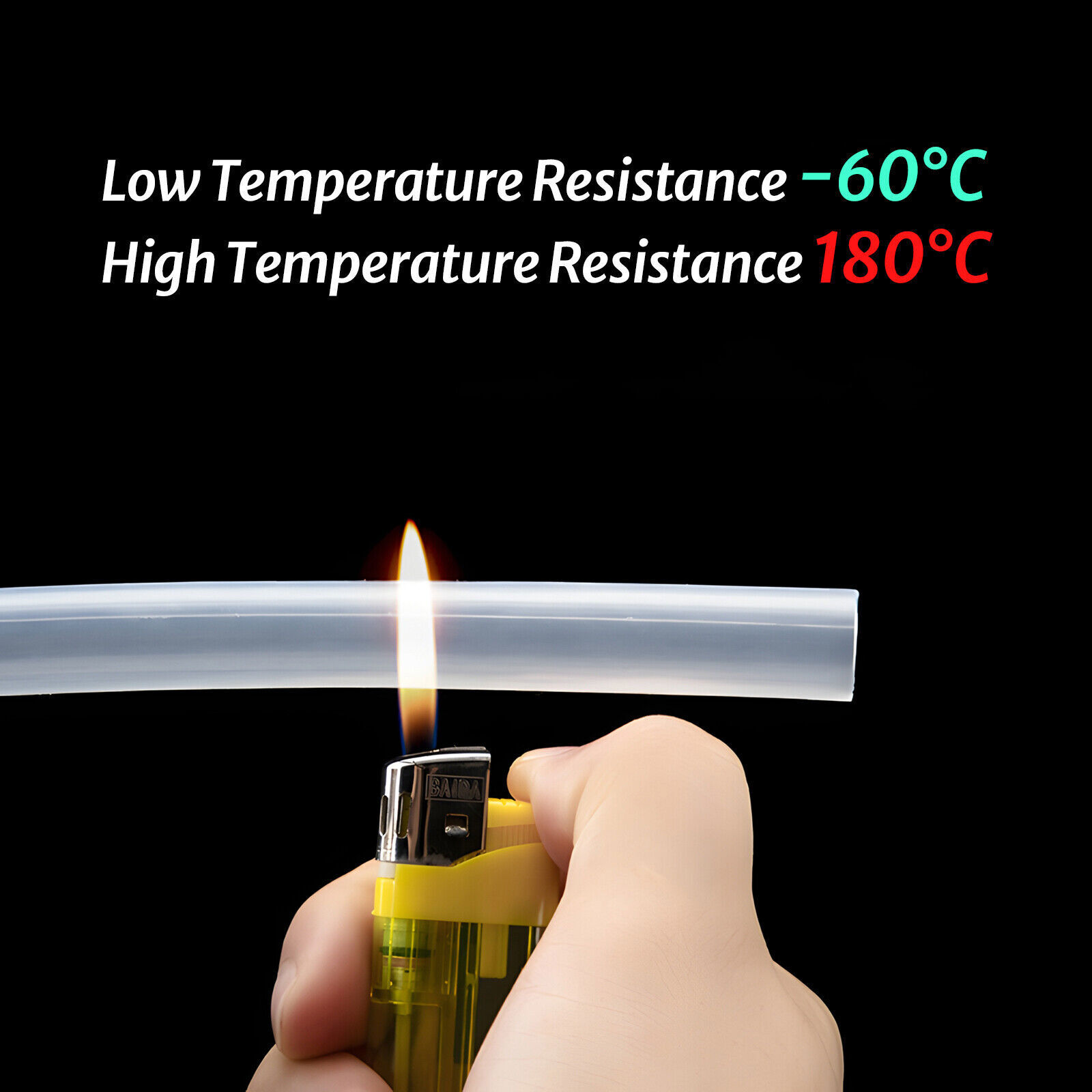 Clear Translucent Food Grade Silicone Vacuum Tube Beer Hose Pipe Soft Rubber