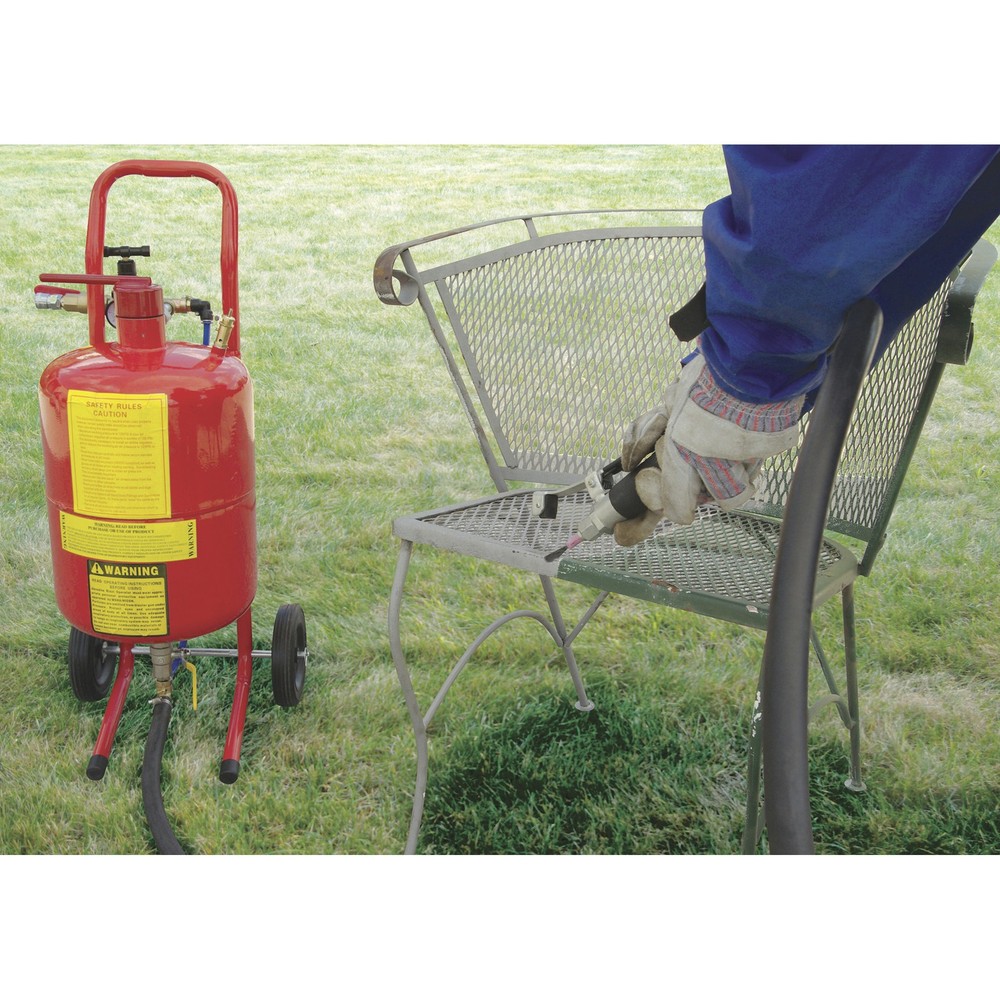 Allsource Roll-About Abrasive Pressure Blaster with Deadman Handle, 20-Lb.