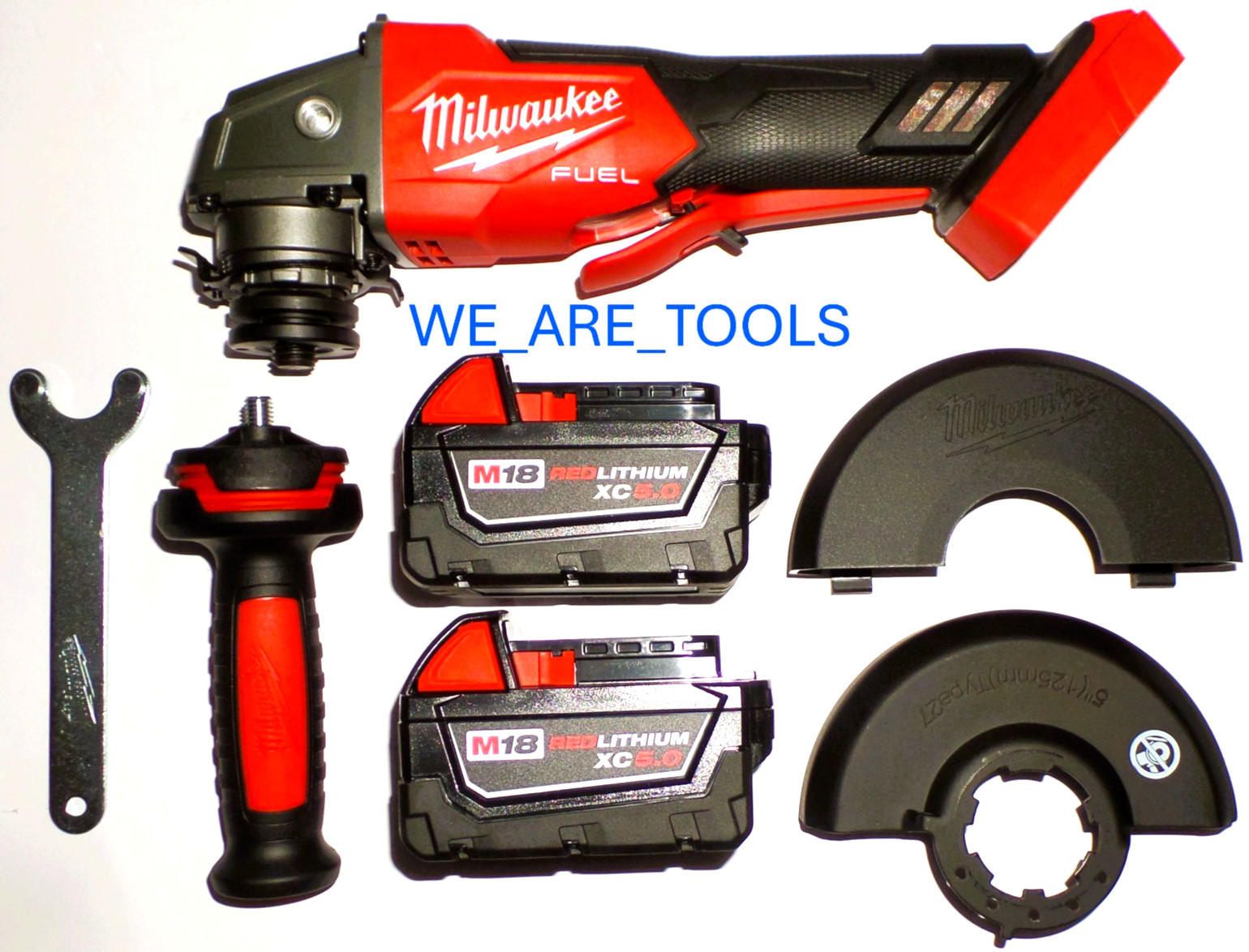 NEW Milwaukee M18 FUEL BARE 2880-20 Grinder, 2) 5.0 AH Battery 4 1/2 5" 18 Volt