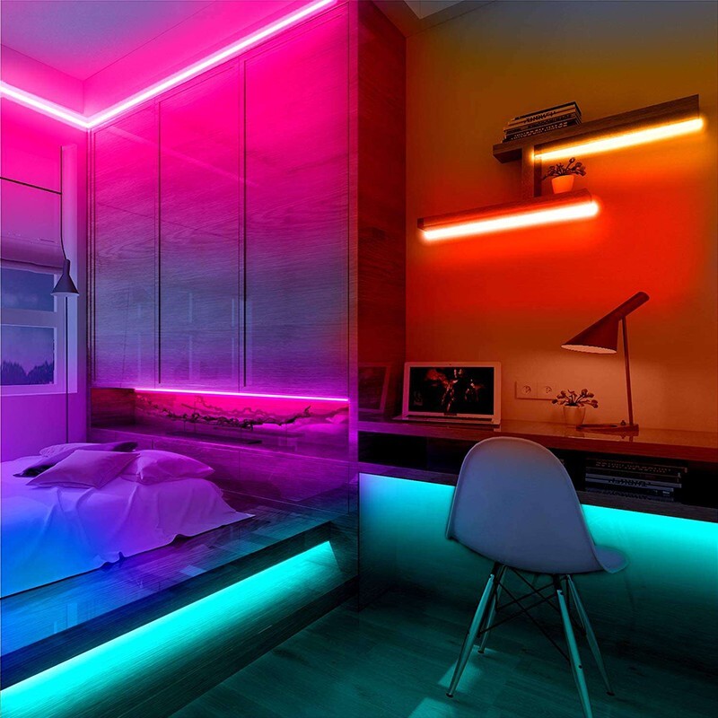 100Ft LED Strip Lights, Smart Light with App Remote Control, RGB LED Lights for