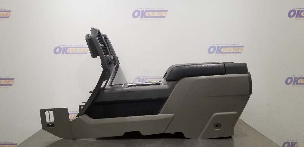 19 FORD F150 COLUMN SHIFT FRONT CENTER FLOOR CONSOLE ASSEMBLY GRAY