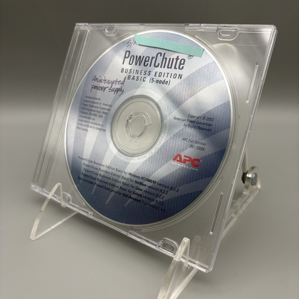 Vintage 2003 APC PowerChute Business Edition Basic 5-Node Software CD-ROM