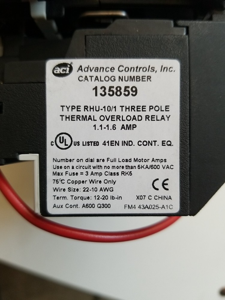 ACI ELECTRICAL CONTROLS Part# 131275