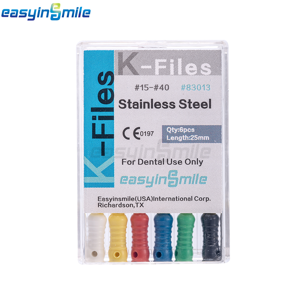 Endodontic Hand files Endo Root canal K files Dental Stainless Steel#6/8/10 25MM