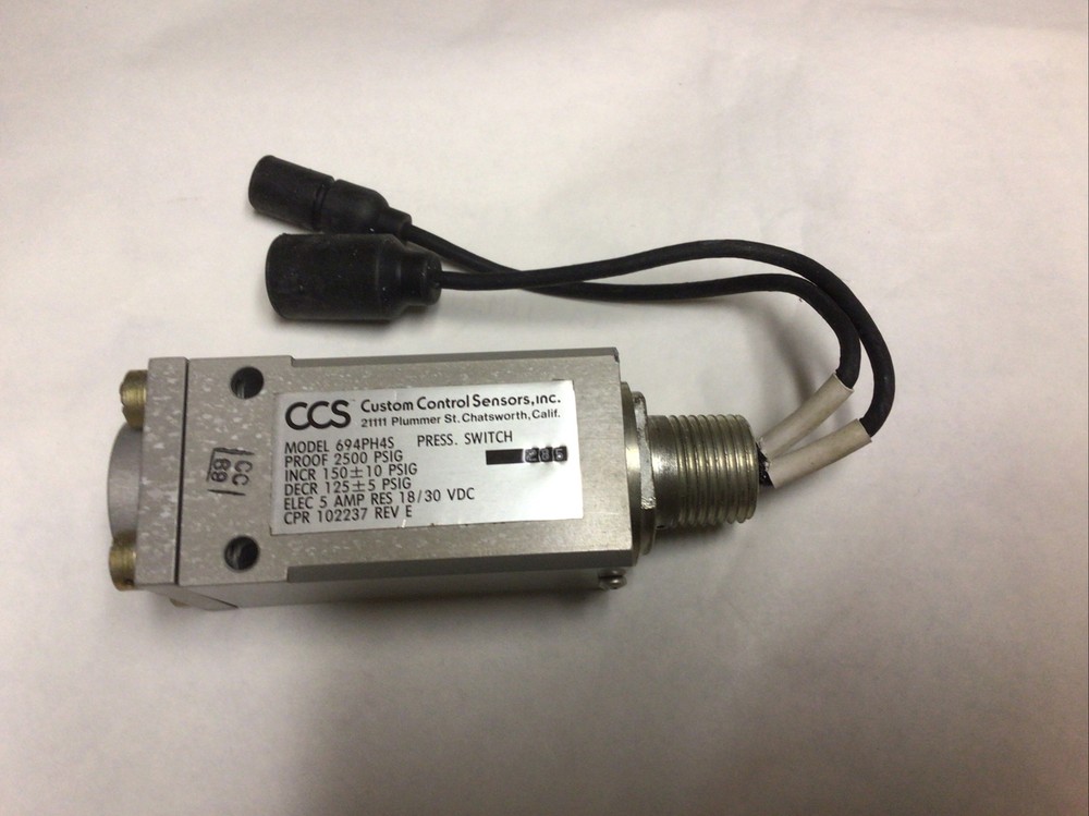 Custom Controls Senors Pressure Switch 694PH4S