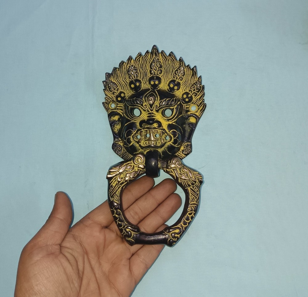 Brass Halloween Theme Door Knocker Devil Ghost Face Door Bell Hardware CA955