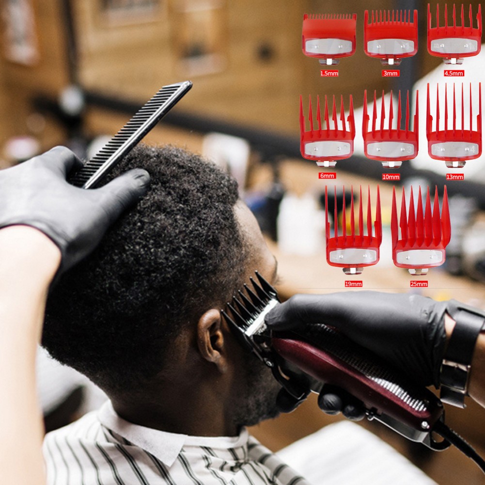 8PCS Hair Clipper Cutting Guide Combs W/ Metal Clip Replacement Tools For WAHL