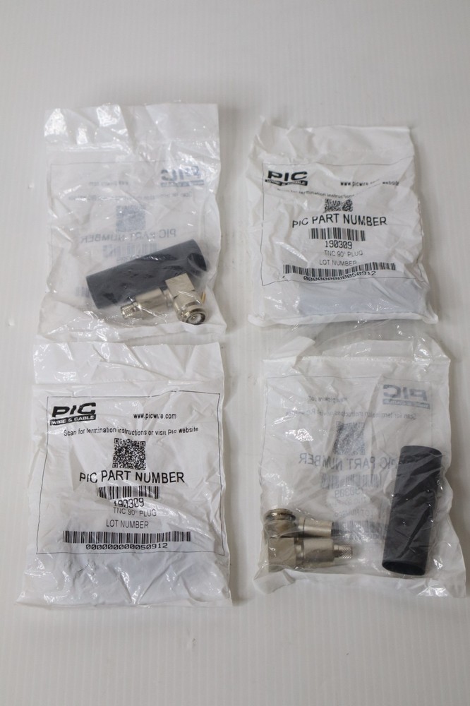 PIC Wire & Cable 190309 Coax Connector NEW (4 Available)