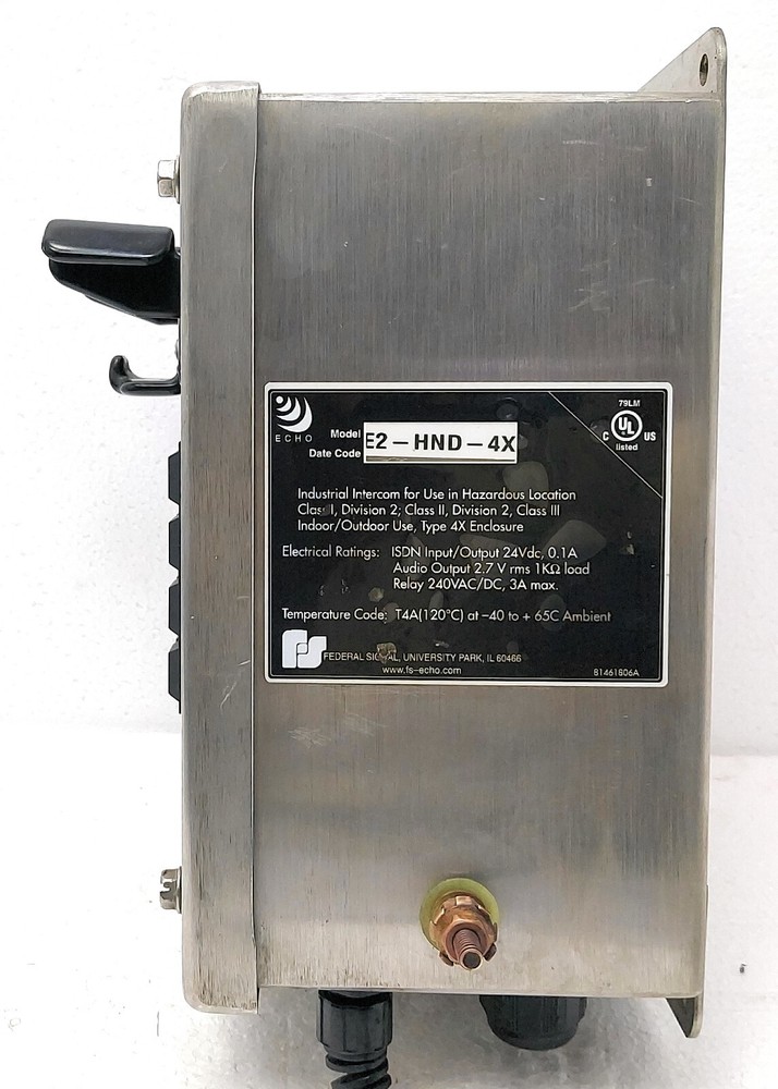 Federal Echo E2-HND-4X 81461807A Division 2 Digital Intercom Station 16260