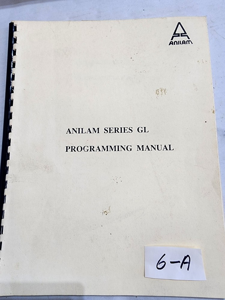 Anilam Series GL Programming Manual