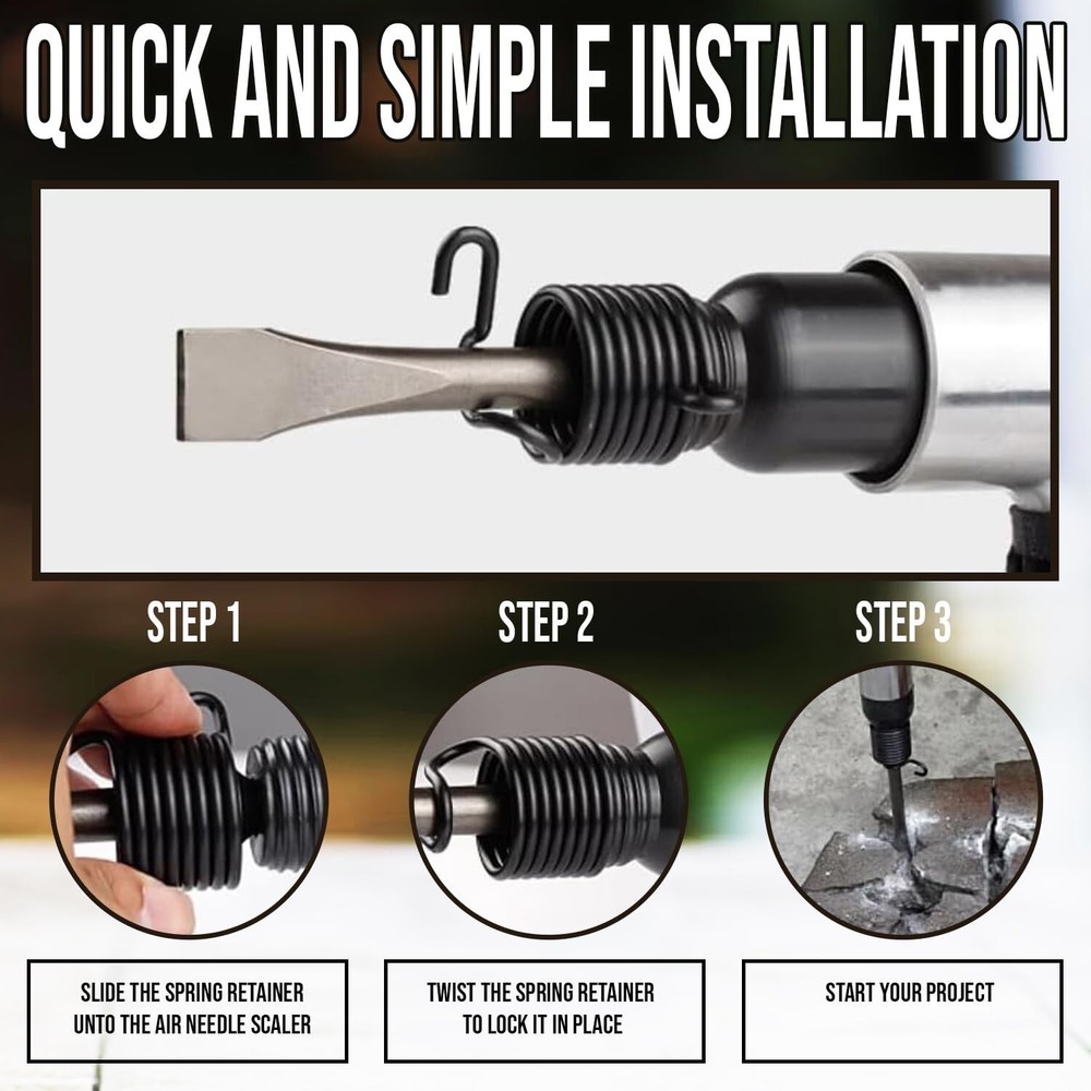 LE LEMATEC Spring Retainer for Air Hammer Chisel Gun - Secure and Efficient R...