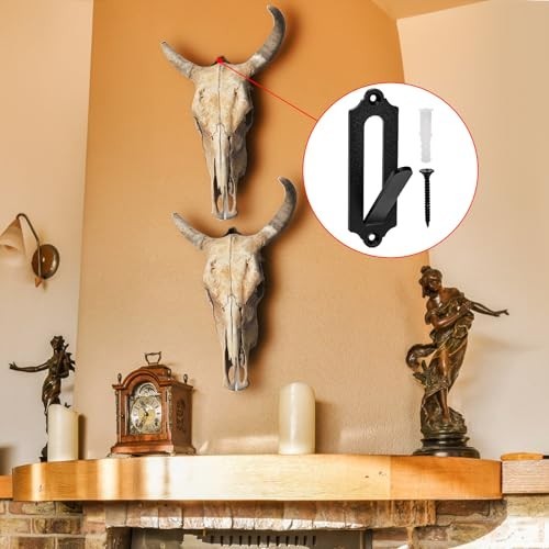 12 Pack Deer Skull Hanger Wall Mount Bracket, Easy Install Antler Mounting Kit