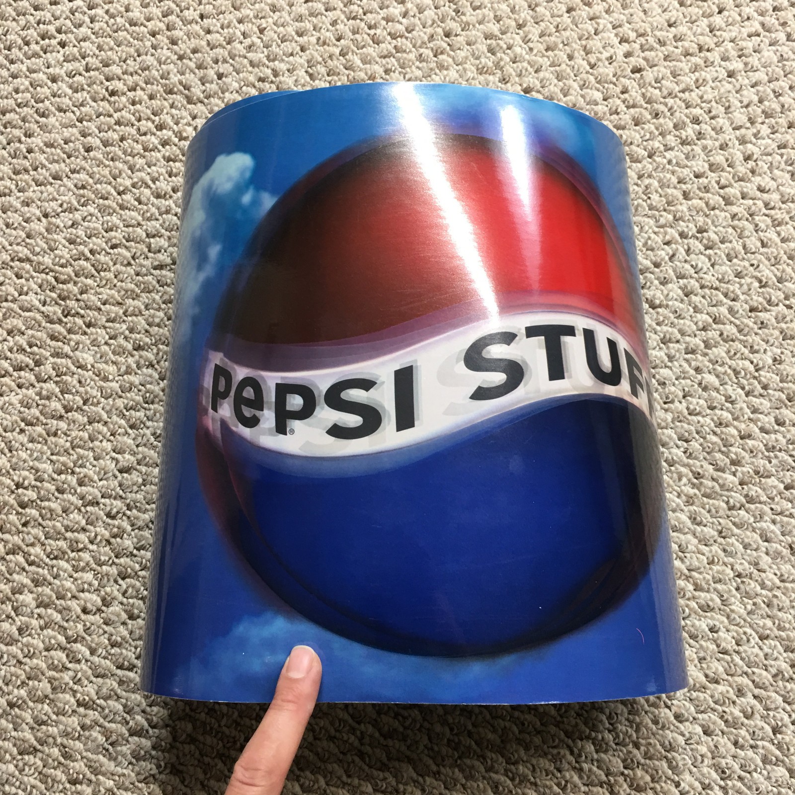 Vintage Pepsi Advertising Banner Sign 1ft x 24ft Laminated Paper Gas Station 90s