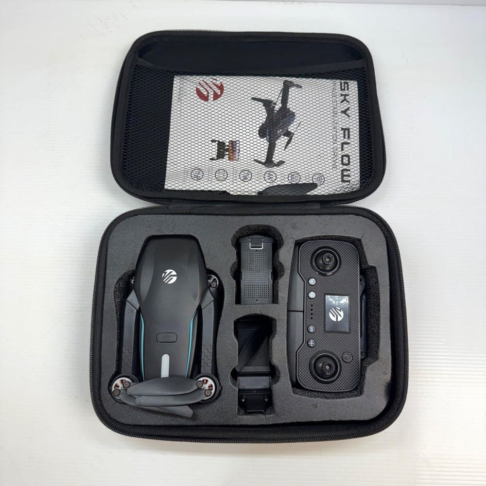 Sky Flow 4K Aerial Camera Drone Image Stabilization & Carrying Case