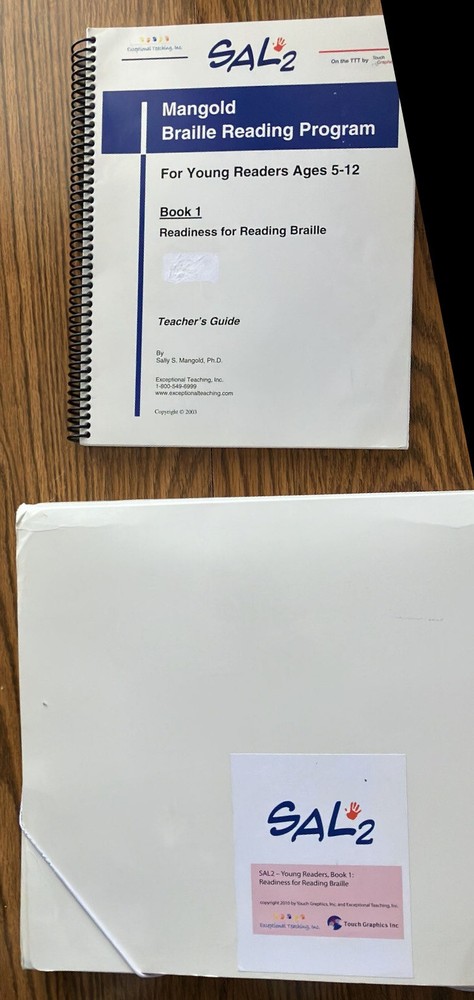 Sal2 Book 1 & 2 Reading Program Braille curriculum Talking Tactile Tablet Blind