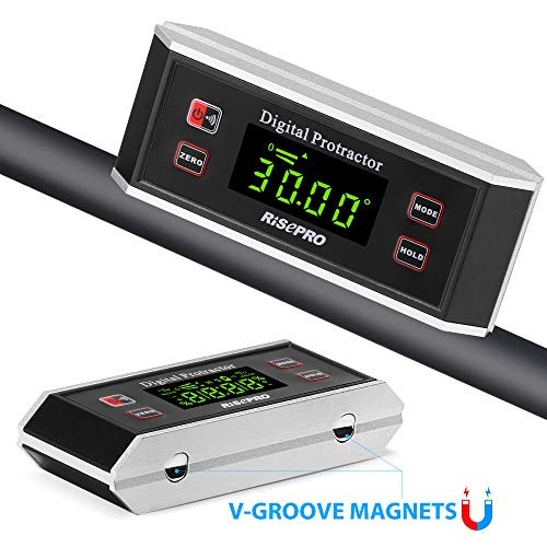 Inclinometer, RISEPRO® Digital Protractor Angle Finder Level Inclinometer