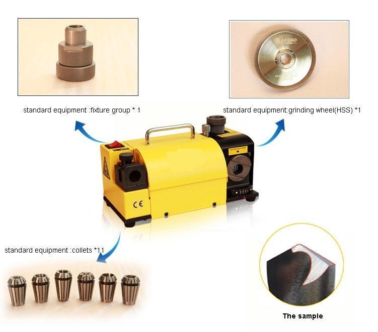 MR-13A Drill Bits Grinder Grinding Machine 2-13 mm 100-135 Angle fast ship