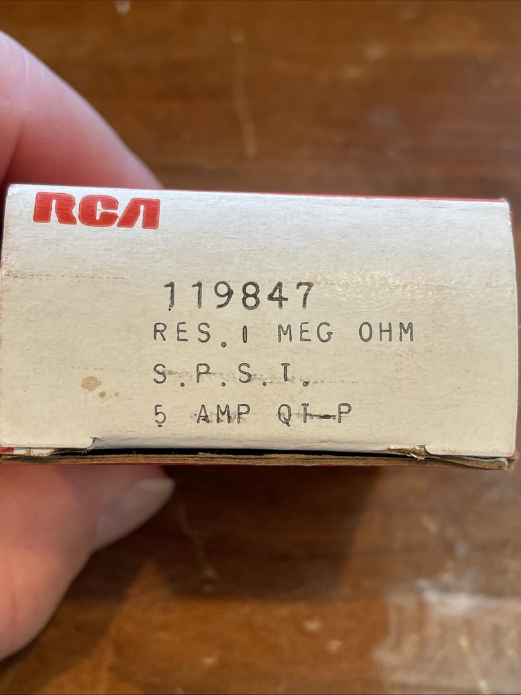 New Old Stock Vintage RCA Variable Resistor Push Pull Switch Part # 119847