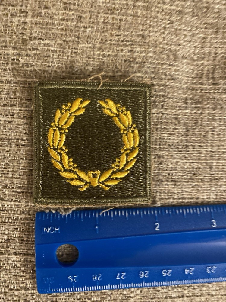 WWII US Army Meritorious Unit Citation MUC Patch Wreath Square INV11525