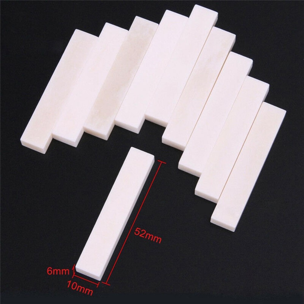 5PCS Buffalo Bone Blank String Bridge Saddle Nut for Accoustic Classical Guitar