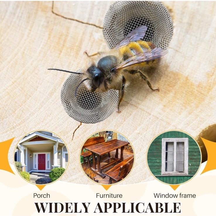 Carpenter Bee Blocker Kit, Carpenter Bee Traps Sets, 100 Pack Small Large