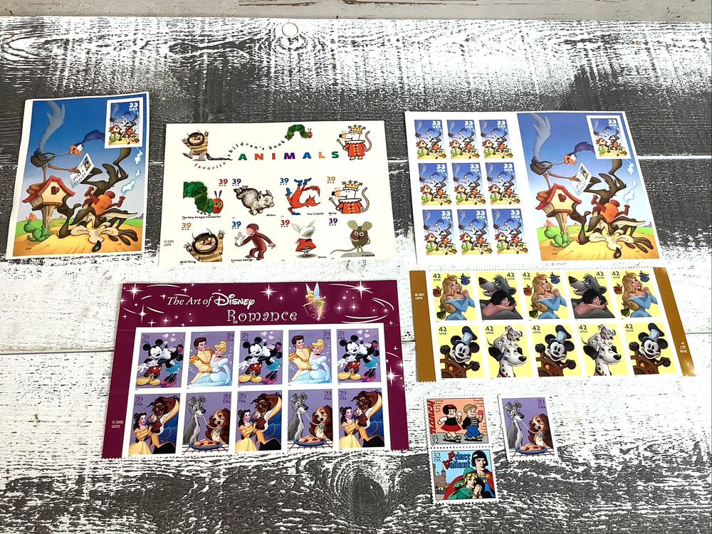 USPS Various Cartoon Stamps