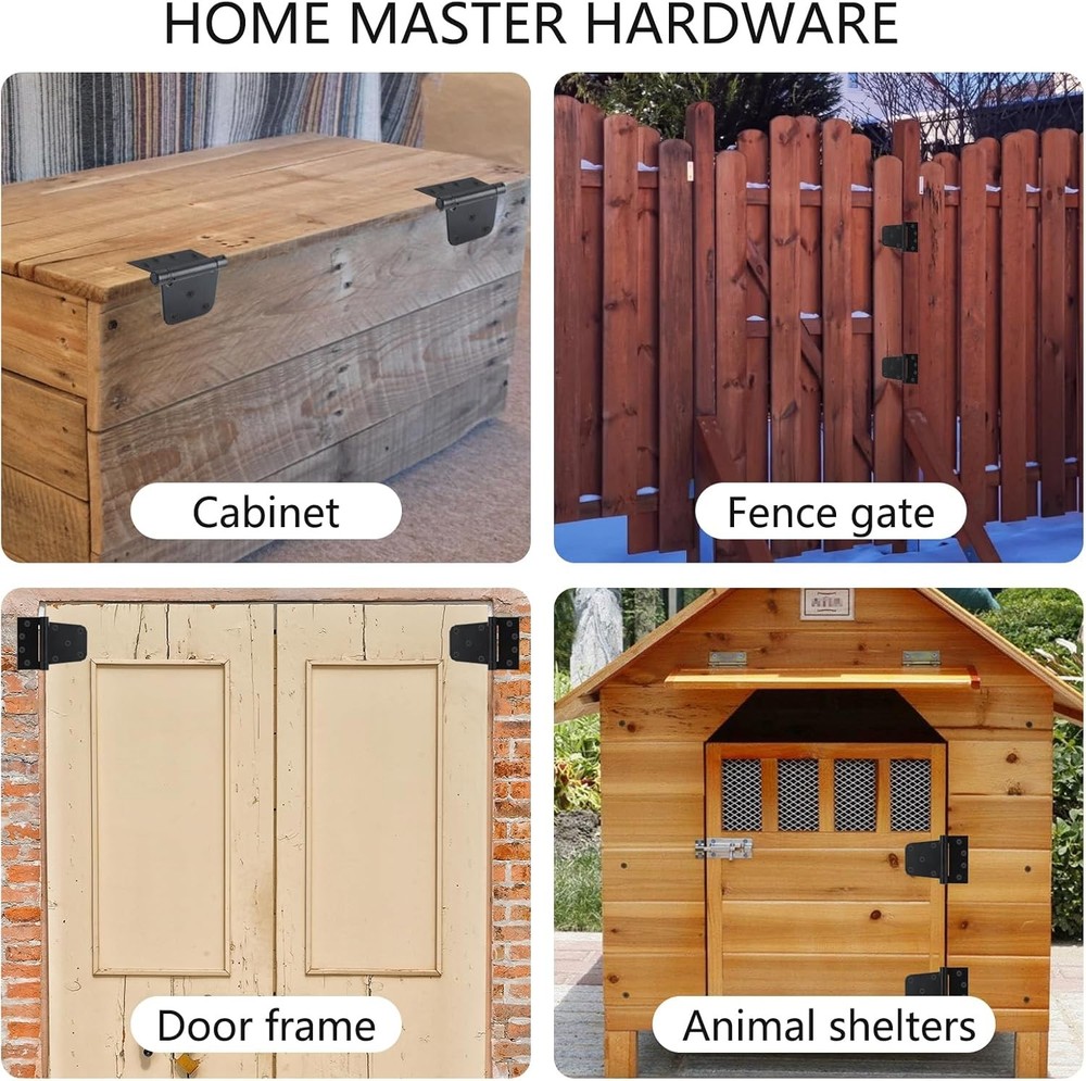 HOME MASTER HARDWARE Self-Closing Gate Kit Black - 3.5 in Spring Hinge+Latch