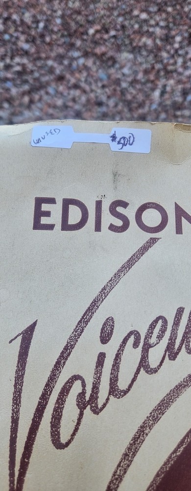 Thomas Edison Voicewriter Ruby Red Translucent Diamond Disc...Says Unused