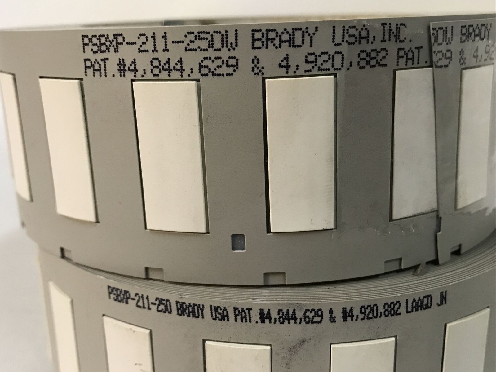 *LOT OF 2 USED ROLLS* Brady PSBXP-211-250 PS Permasleeve Wire Sleeve Labels