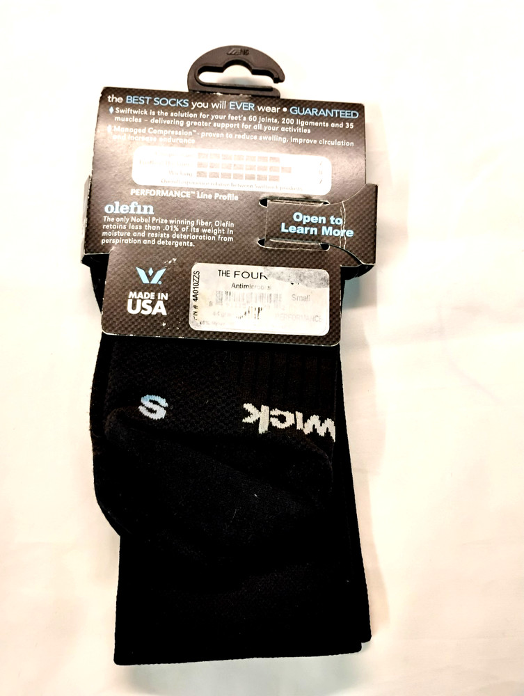 Swiftwick Perf 4 High Bicycle Socks Back Small