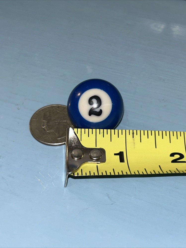 Replacement Mini Billiard Pool Ball Approx 1" Ball Number #2 Solid Blue