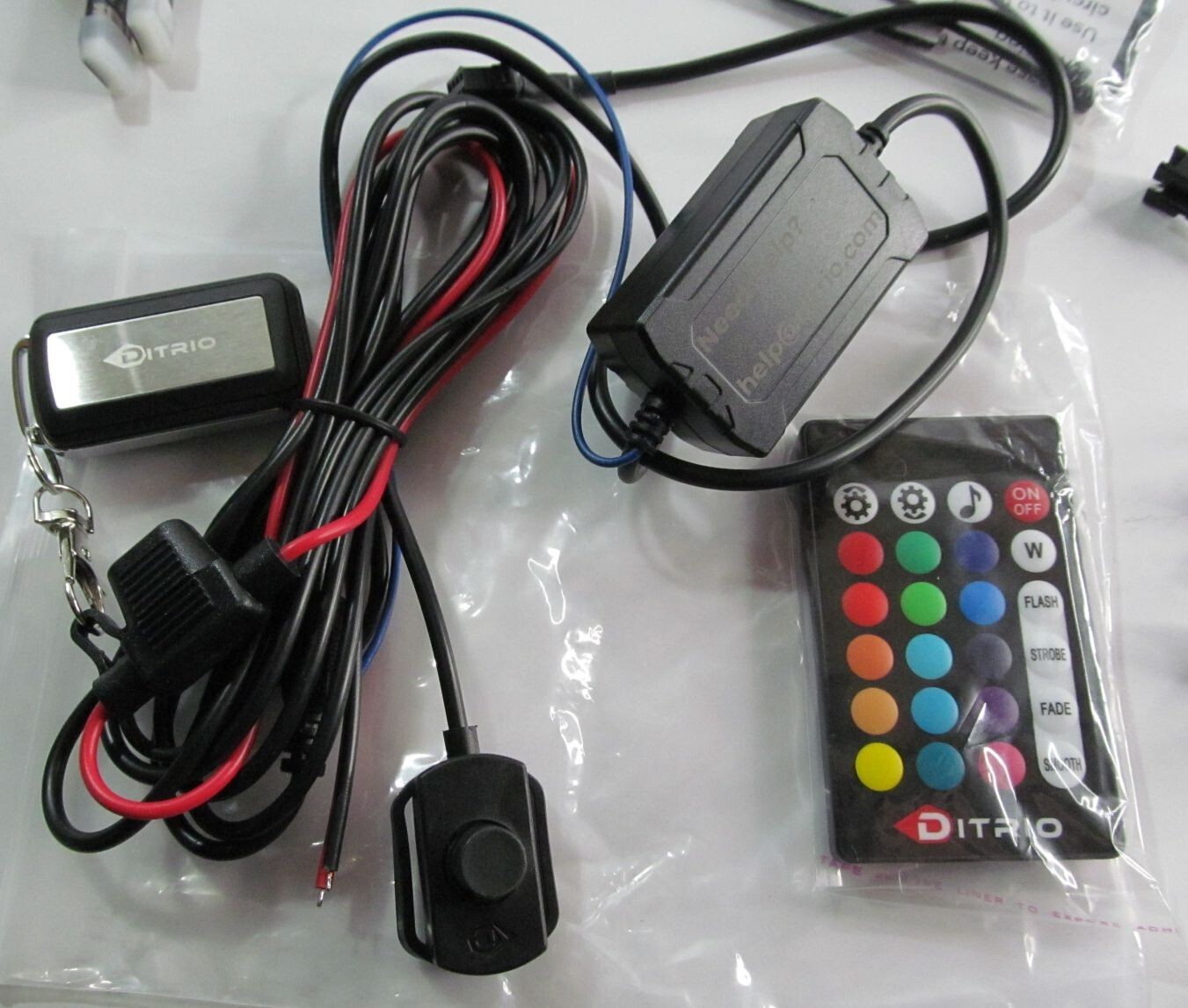 DITRIO M12R UNDERGLOW MULTICOLOR 12pc LED STRIP LIGHT KIT FOR MOTORCYCLE/ATV/UTV