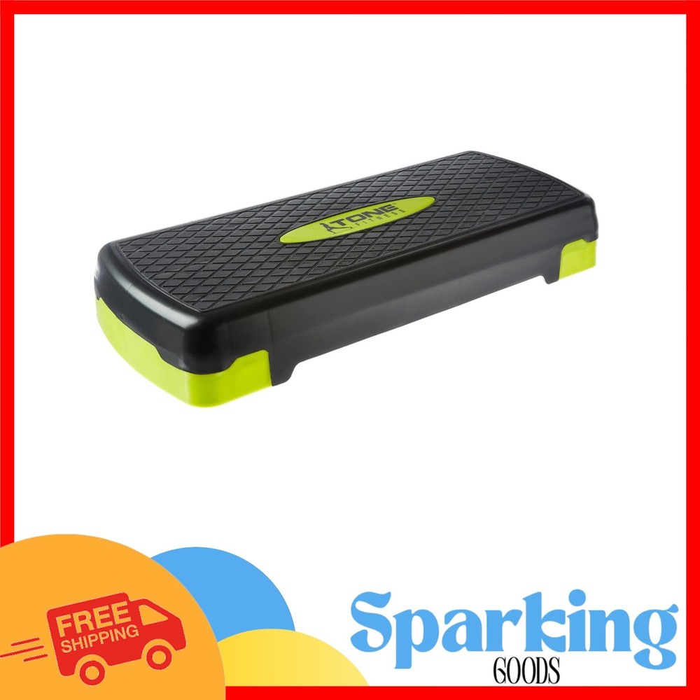 Versatile Aerobic Stepper – Lightweight Exercise Platform, Black & Yellow Design