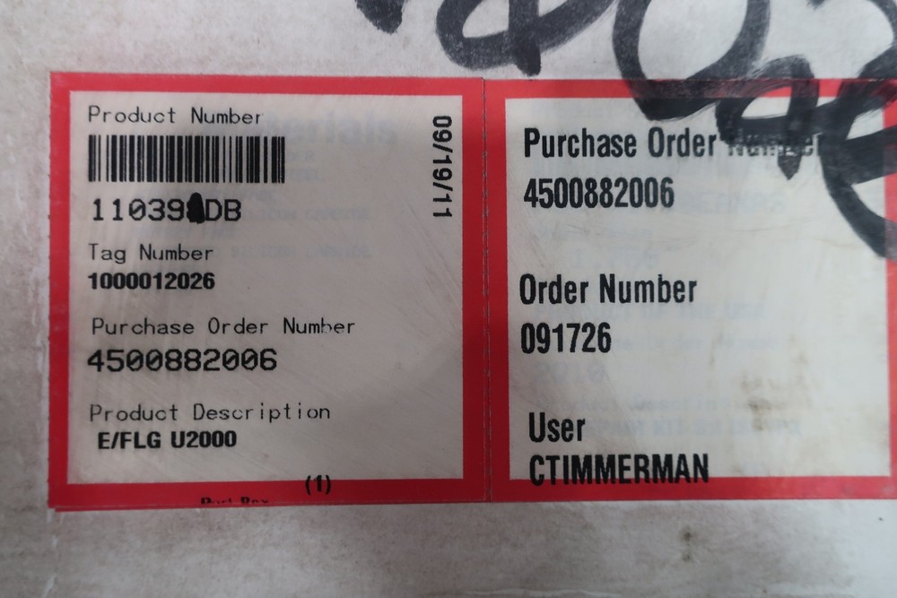 Flowserve 11039DB E/flg U2000 Rev E